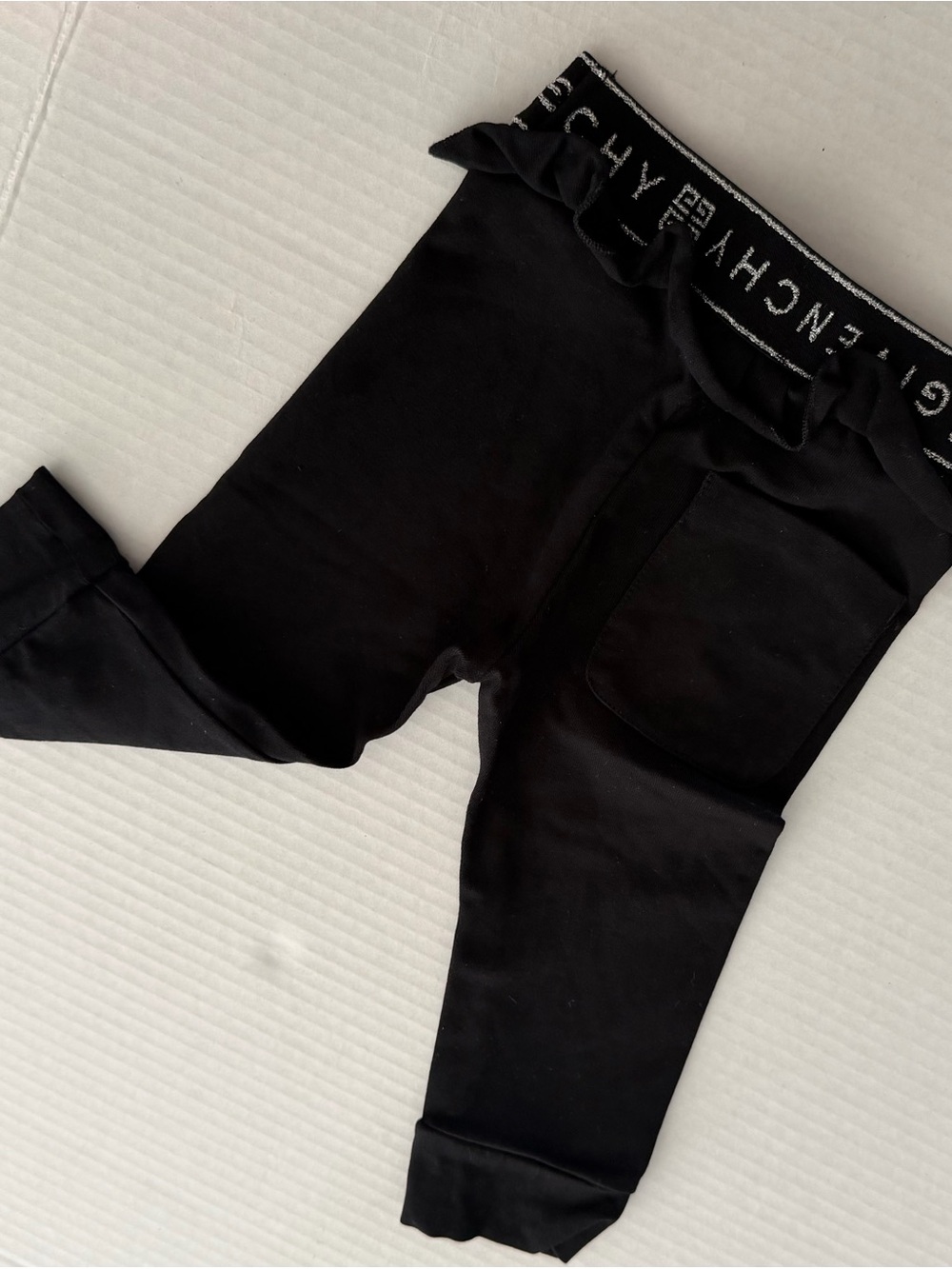 Givenchy BABY Black Logo Waistband Jogger Pants
